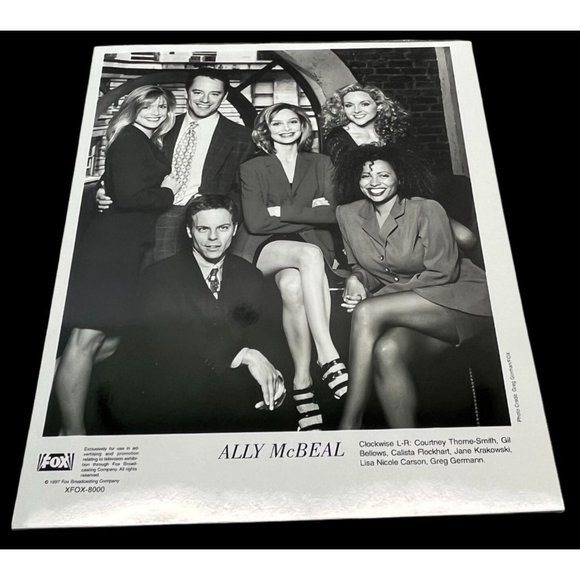 Ally McBeal Cast Press Photo Fox 1997 Calista Flockhart Courtney Thorne Smith - Picture 1 of 4